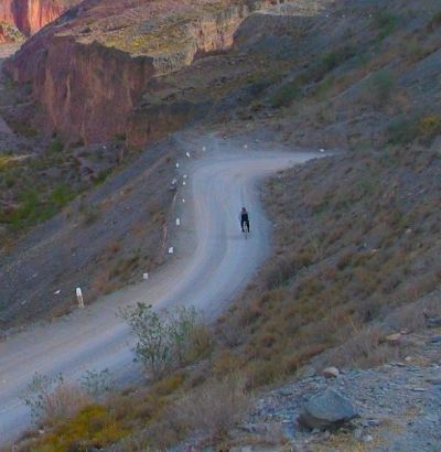 Dr Graeme Cameron Cycling on the  tour with redspokes